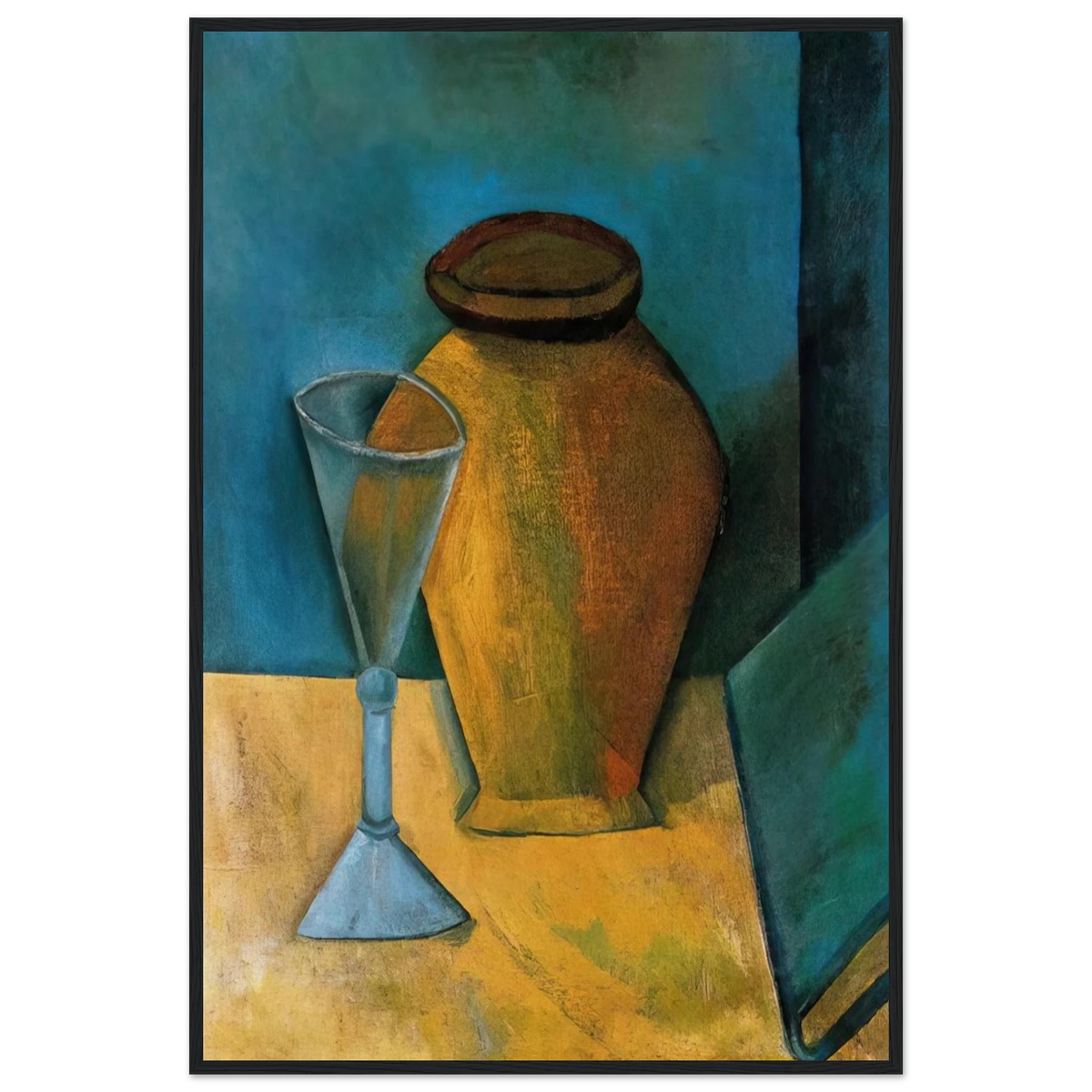 Pot, Glass and Book - 1908 Framed Poster | Pablo Picasso Framed Prints Wall Art | Pablo Picasso Shop