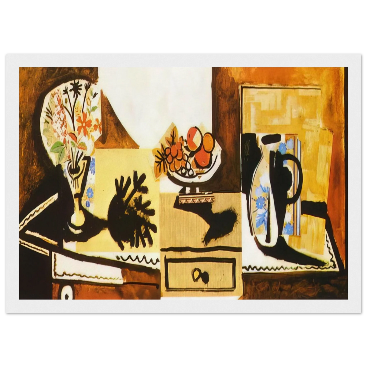 Still life on the dresser Framed Poster | Pablo Picasso Framed Prints Wall Art | Pablo Picasso Shop
