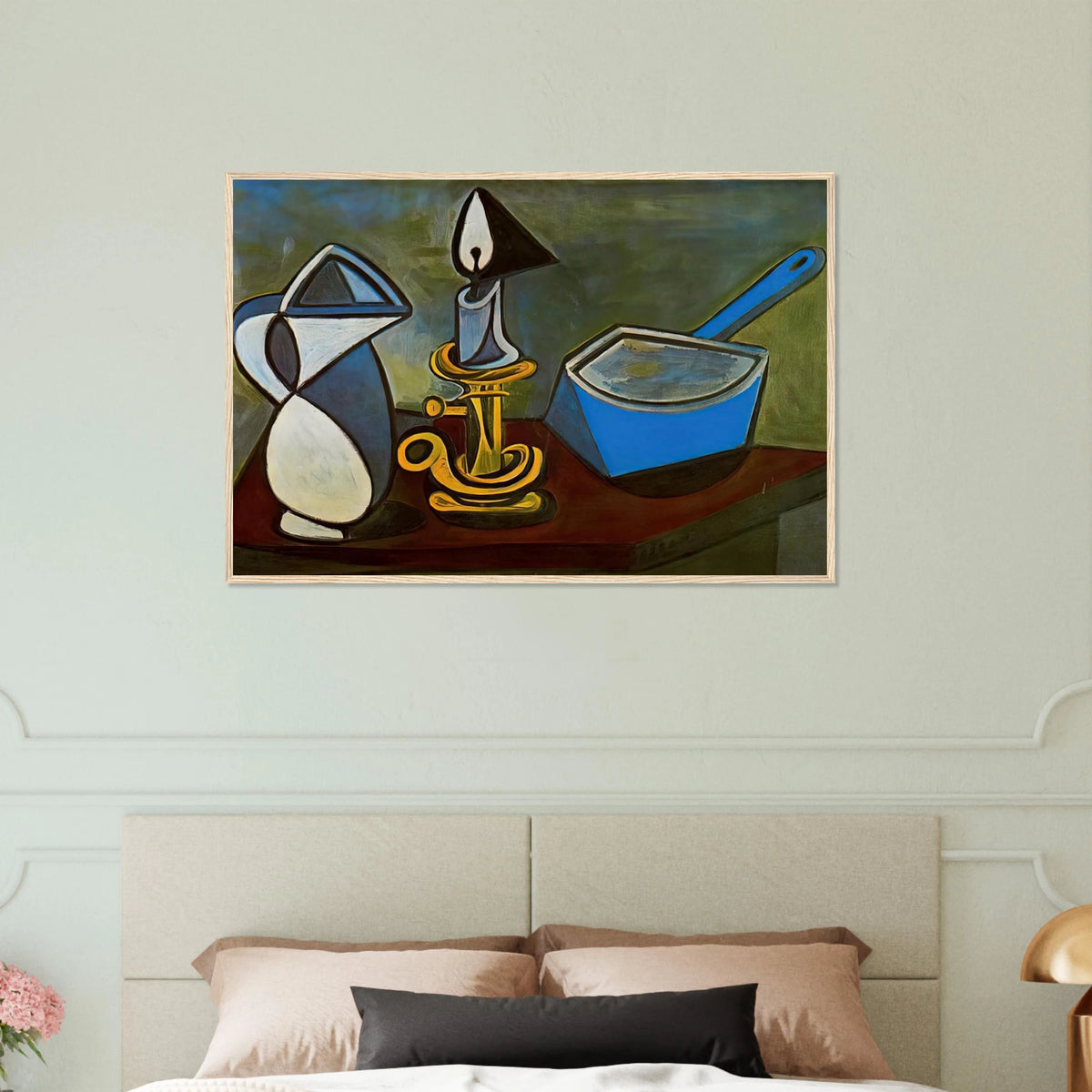 Jug, candle and enamel pan - 1945 Framed Poster | Pablo Picasso Framed Prints Wall Art | Pablo Picasso Shop