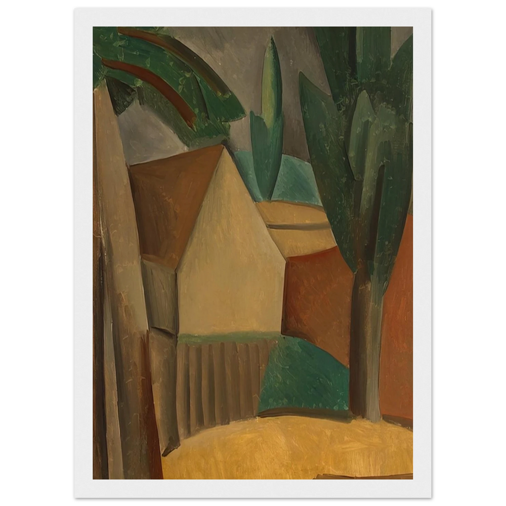 House in a Garden - 1908 Framed Poster | Pablo Picasso Framed Prints Wall Art | Pablo Picasso Shop