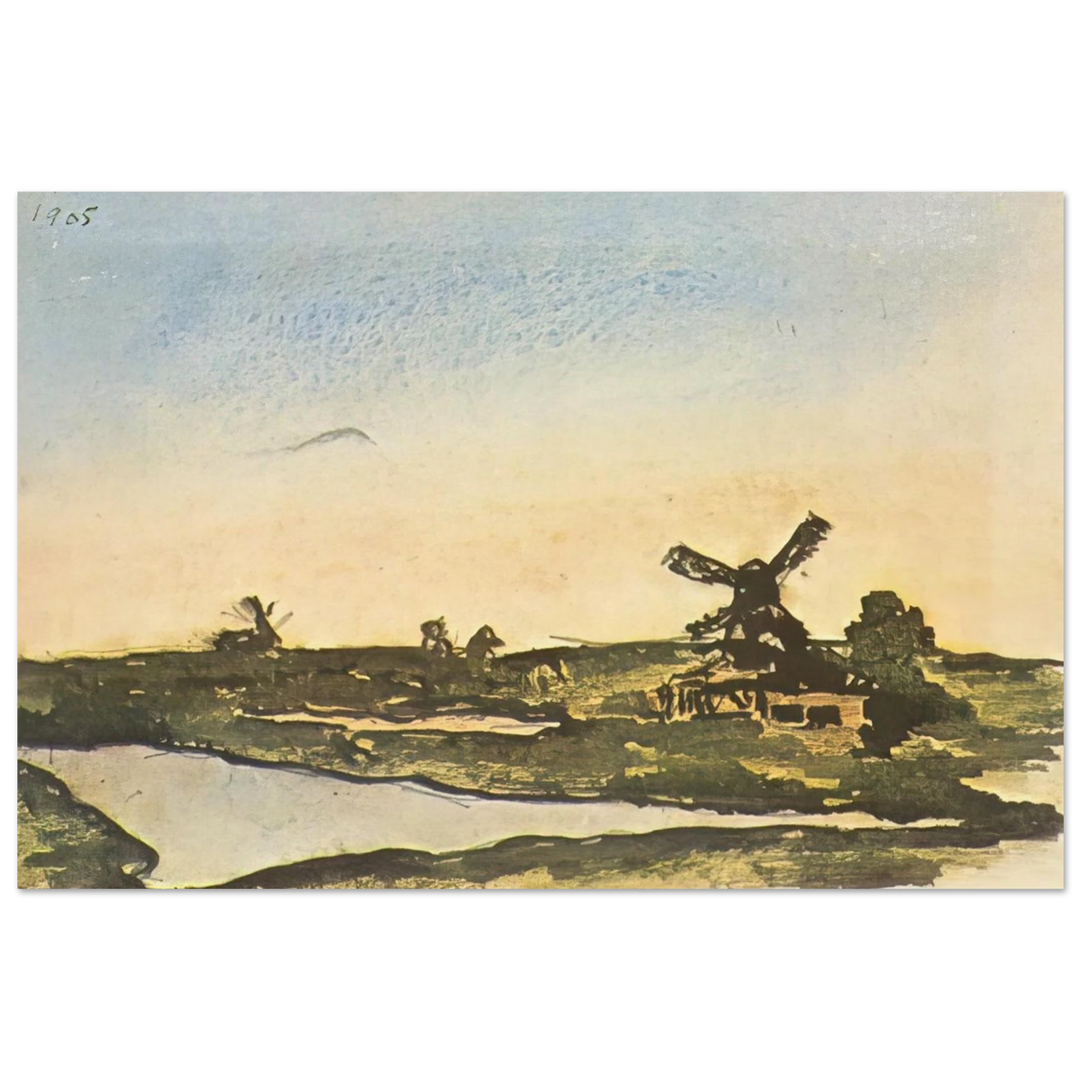 Dutch landscape with windmills Poster | Pablo Picasso Poster | Pablo Picasso Shop