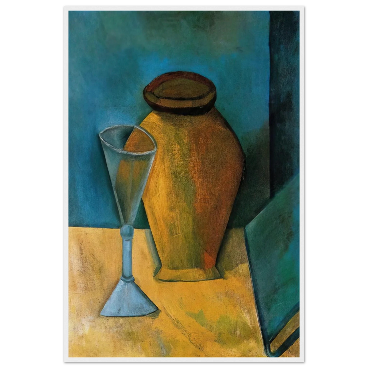 Pot, Glass and Book - 1908 Framed Poster | Pablo Picasso Framed Prints Wall Art | Pablo Picasso Shop