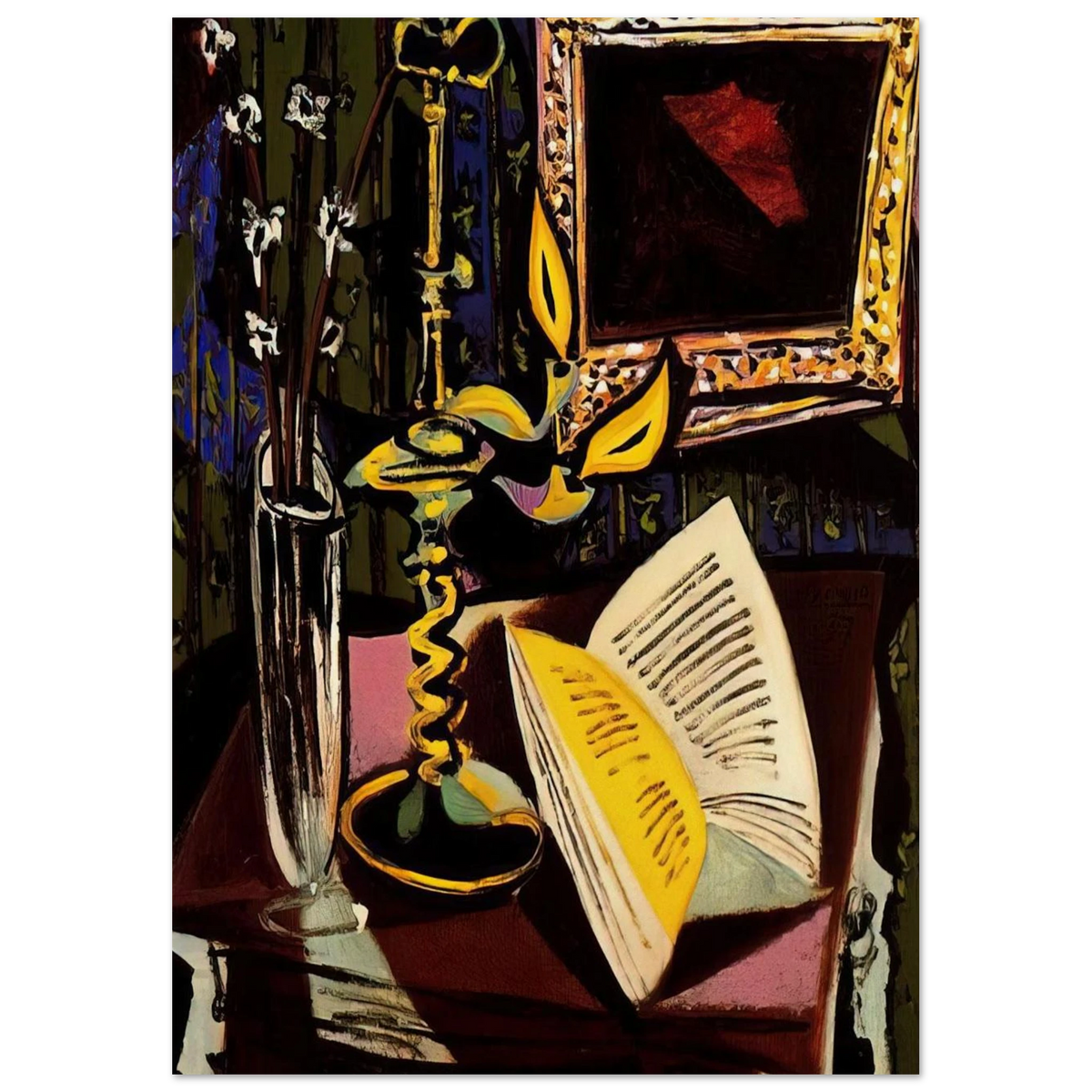 Still life with candlestick - 1937 Poster | Pablo Picasso Poster | Pablo Picasso Shop