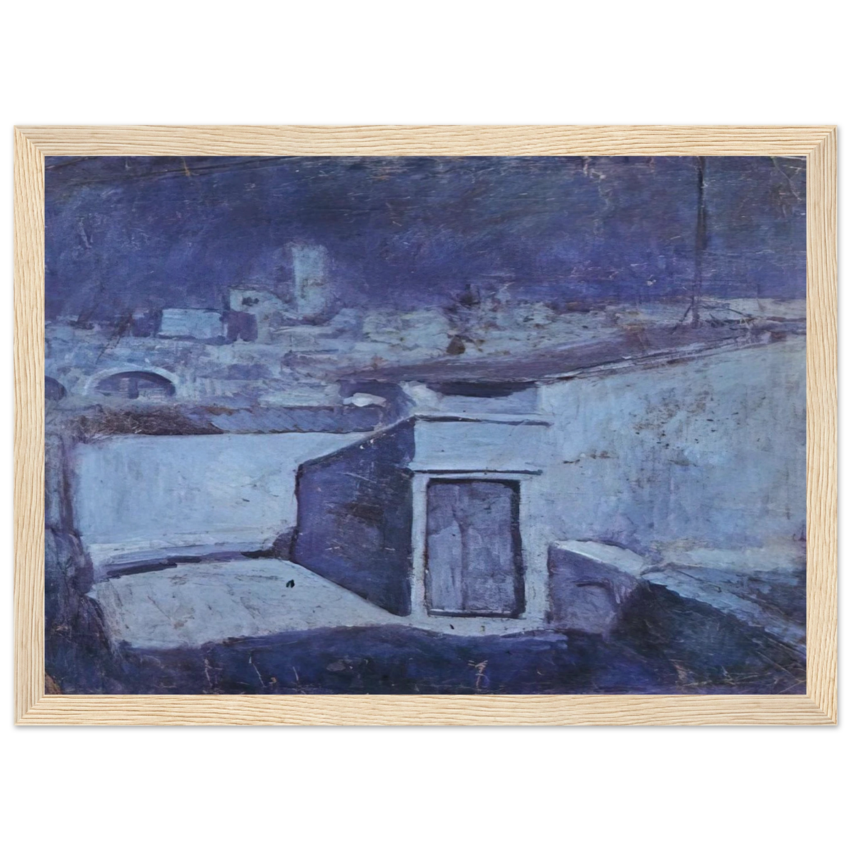 The roofs of Barcelona in the moonlight Framed Poster | Pablo Picasso Framed Prints Wall Art | Pablo Picasso Shop