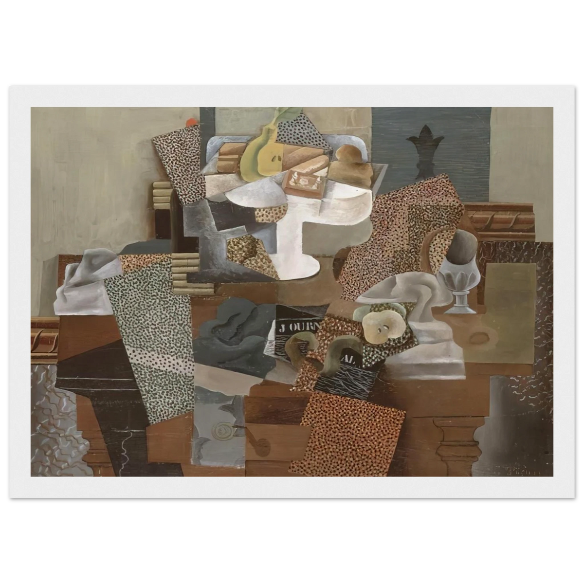 Still Life with Compote and Glass - 1914 Framed Poster | Pablo Picasso Framed Prints Wall Art | Pablo Picasso Shop