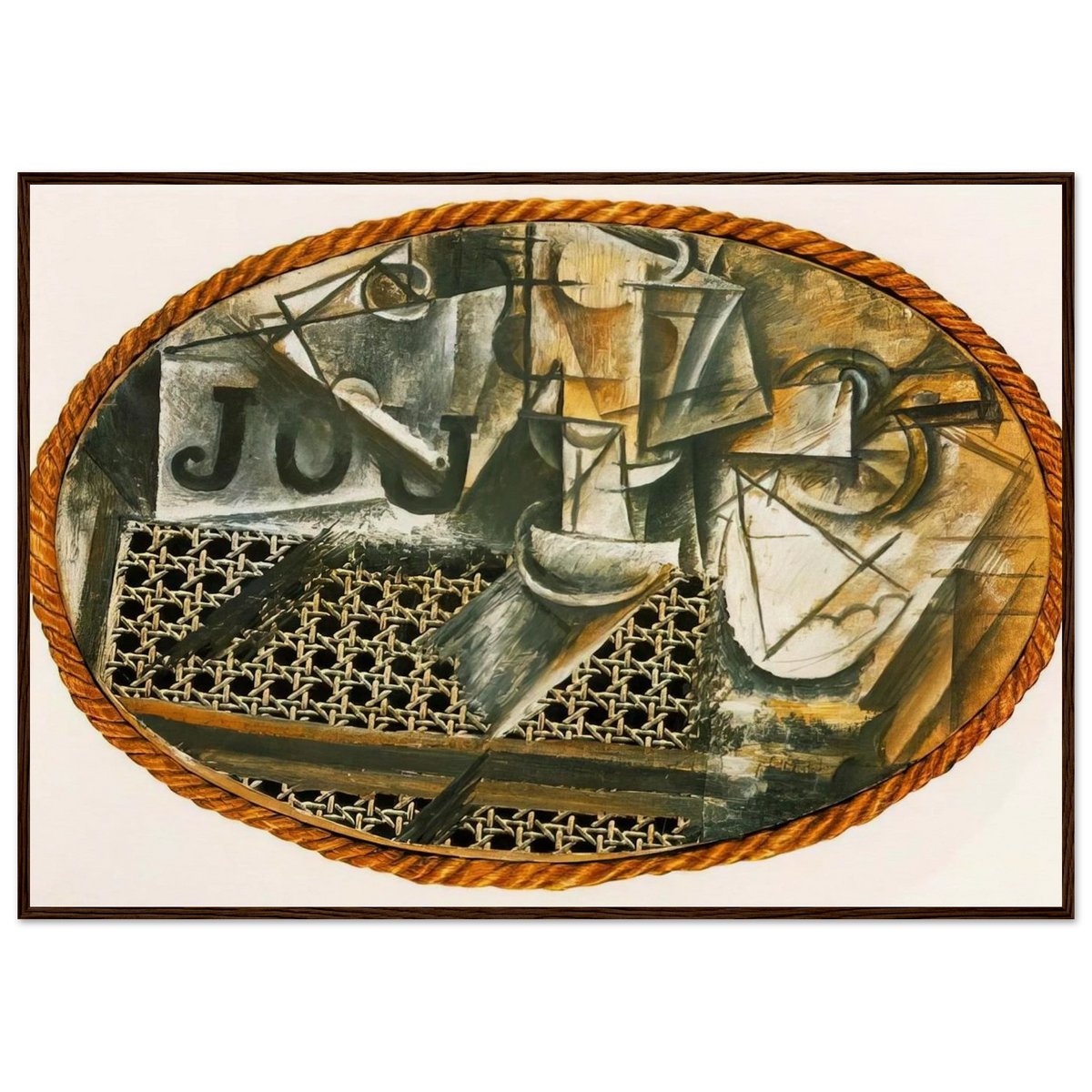 Still Life with Caned Chair Framed Poster | Pablo Picasso Framed Prints Wall Art | Pablo Picasso Shop