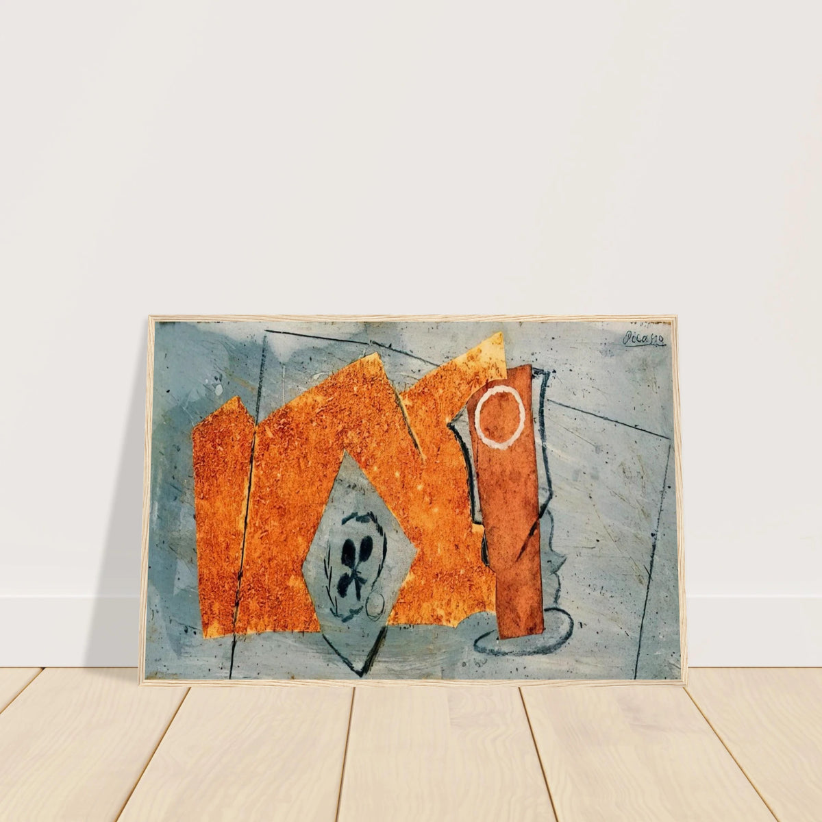 Playing Card and Glass - 1914 Framed Poster | Pablo Picasso Framed Prints Wall Art | Pablo Picasso Shop