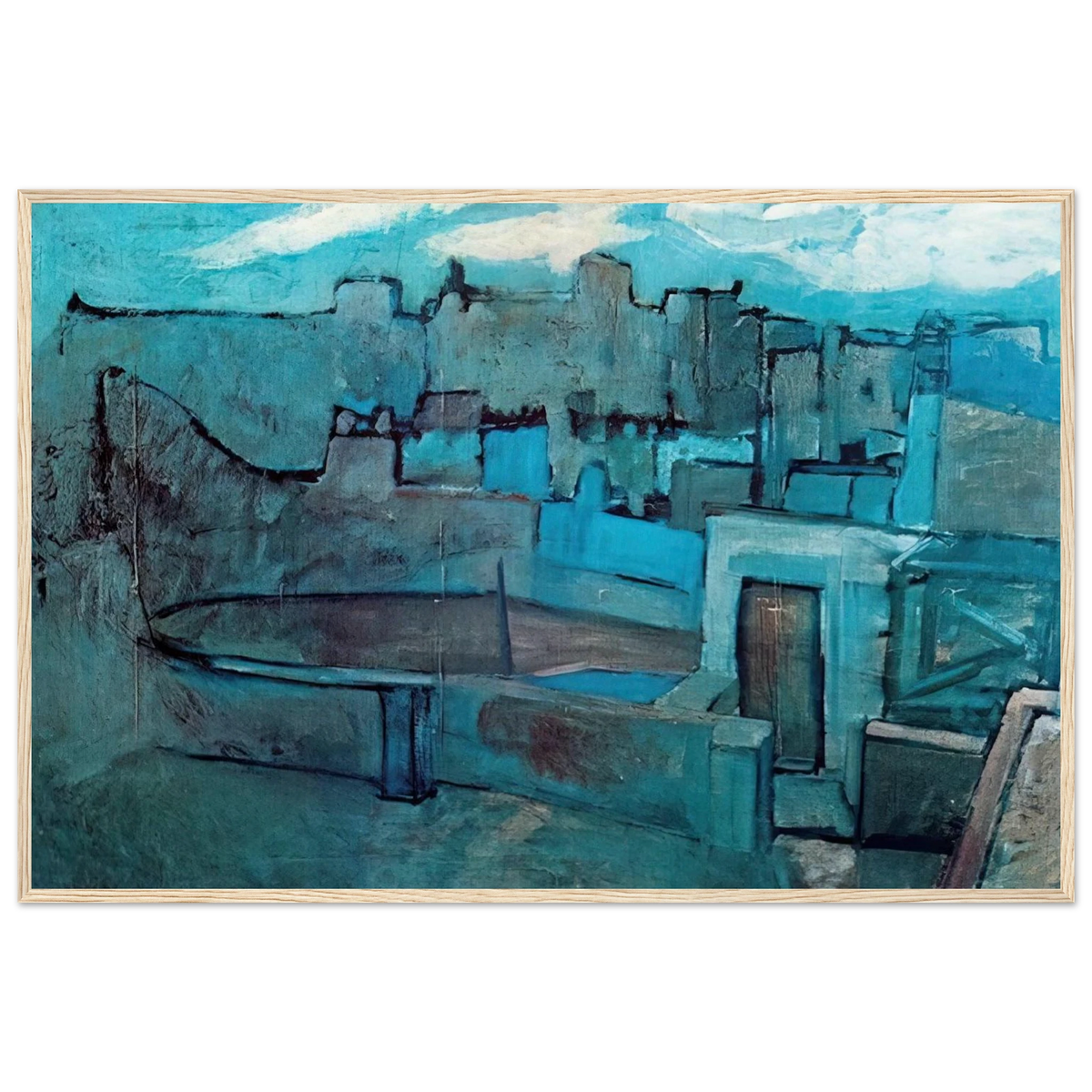 The roofs of Barcelona Framed Poster | Pablo Picasso Framed Prints Wall Art | Pablo Picasso Shop
