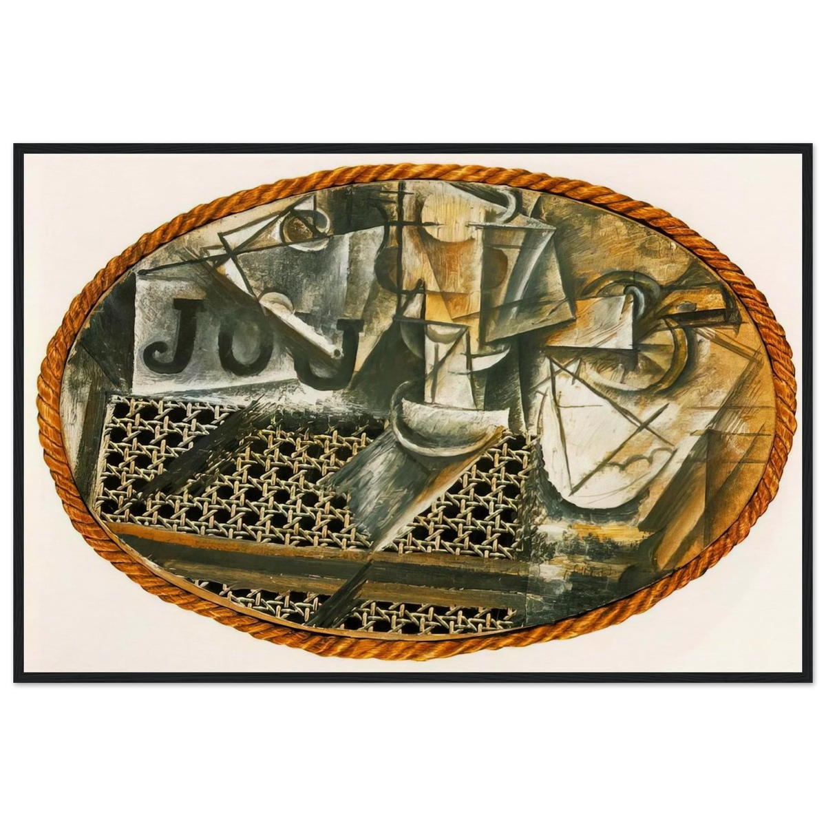 Still Life with Caned Chair Framed Poster | Pablo Picasso Framed Prints Wall Art | Pablo Picasso Shop