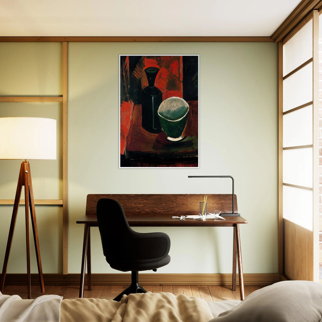 Green Pan and Black Bottle - 1908 Framed Poster | Pablo Picasso Framed Prints Wall Art | Pablo Picasso Shop