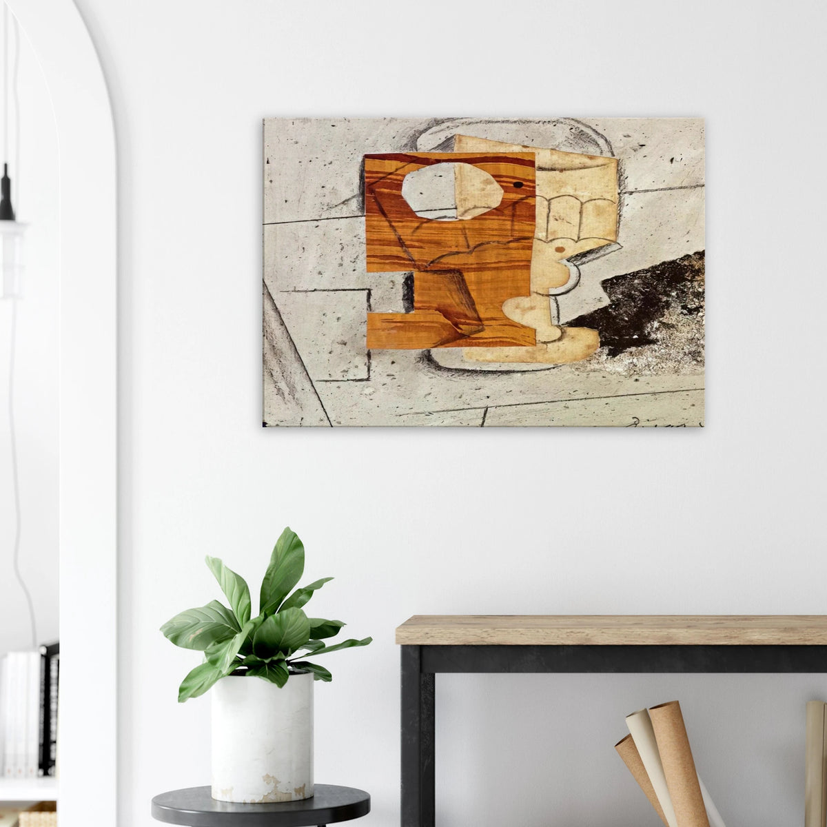 Glass on a Table - 1914 Canvas | Pablo Picasso Canvas | Pablo Picasso Shop