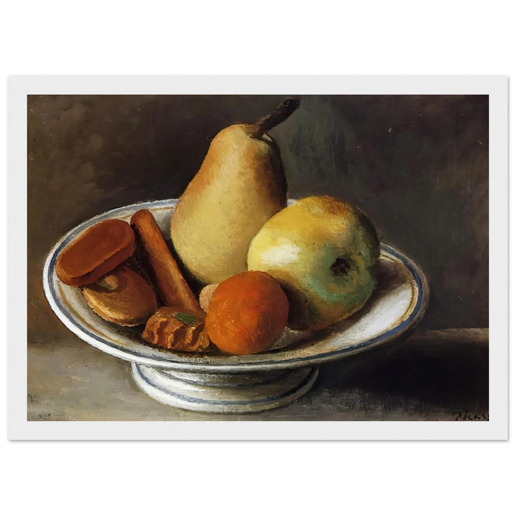 Fruit Bowl with Fruit - 1918 Framed Poster | Pablo Picasso Framed Prints Wall Art | Pablo Picasso Shop