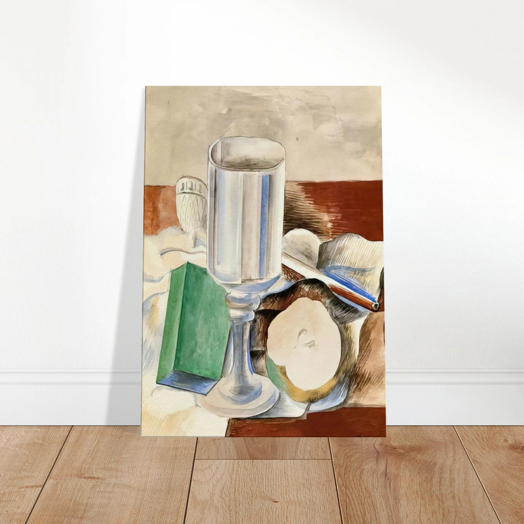 Still life with a Glass and an Apple - 1914 Canvas | Pablo Picasso Canvas | Pablo Picasso Shop