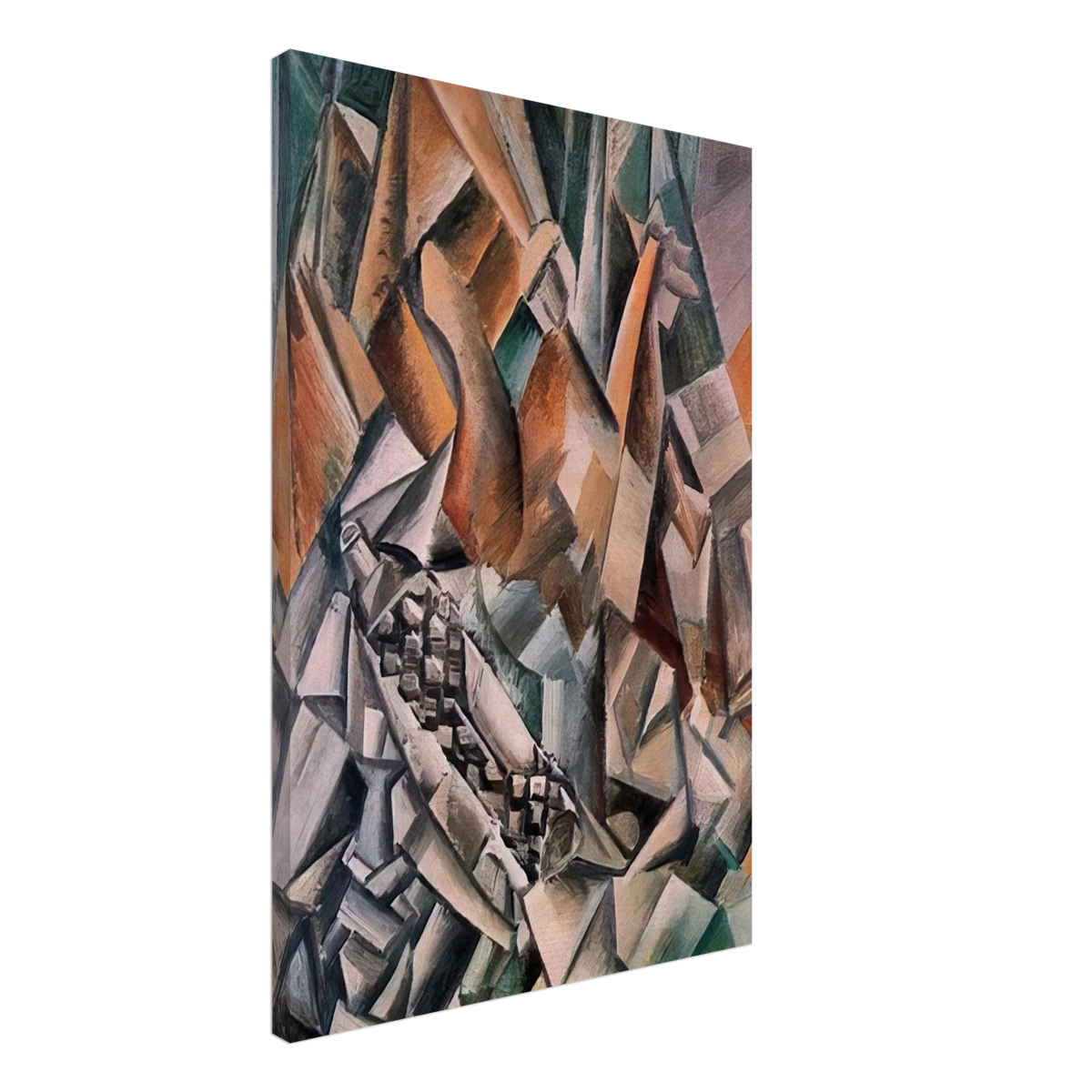Still life with bottle of Anis del Mono - 1909 Canvas | Pablo Picasso Canvas | Pablo Picasso Shop