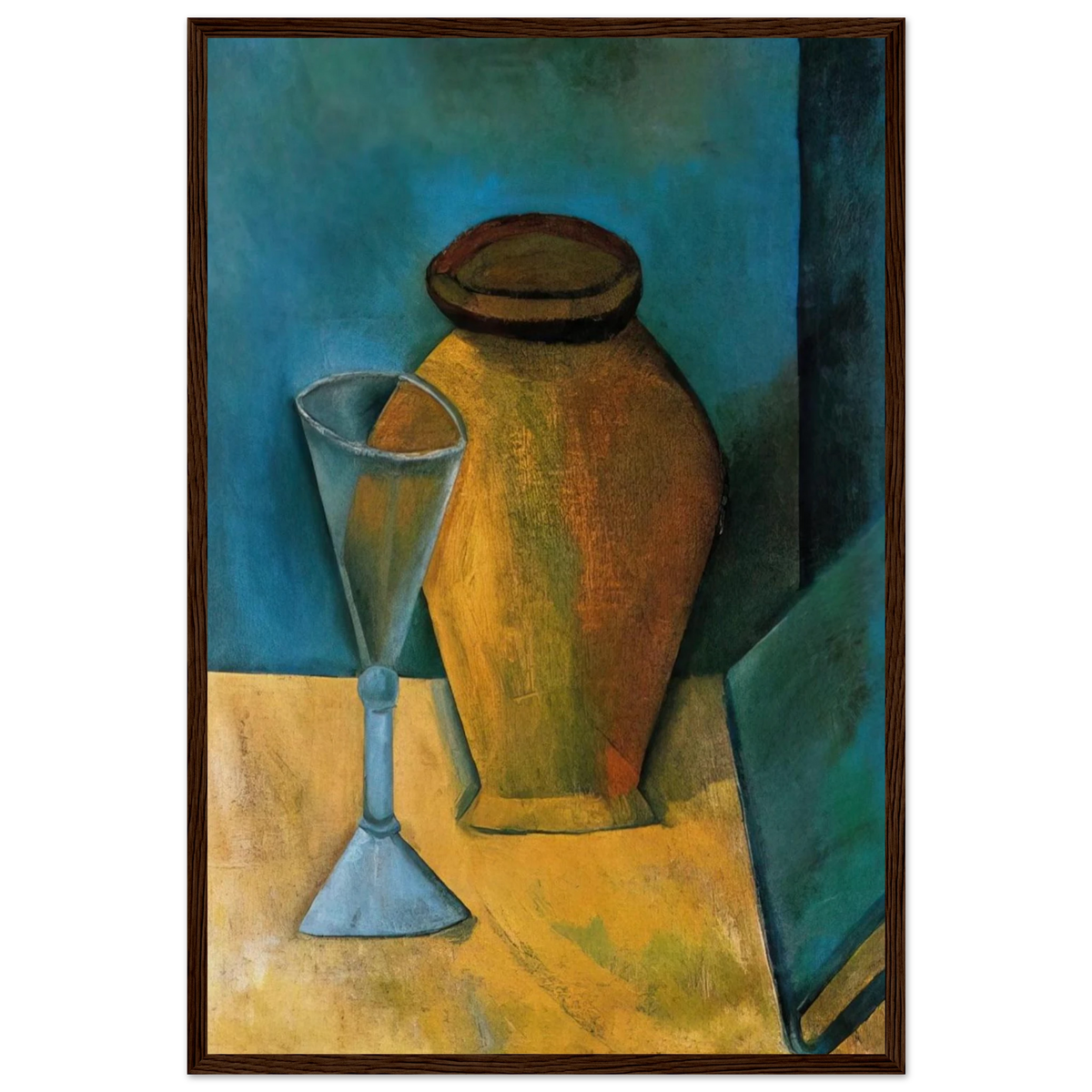 Pot, Glass and Book - 1908 Framed Poster | Pablo Picasso Framed Prints Wall Art | Pablo Picasso Shop