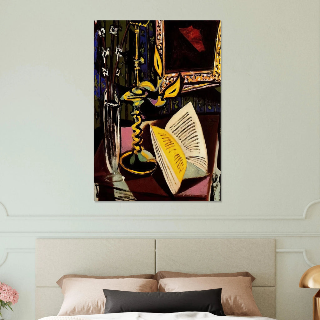 Still life with candlestick - 1937 Canvas | Pablo Picasso Canvas | Pablo Picasso Shop