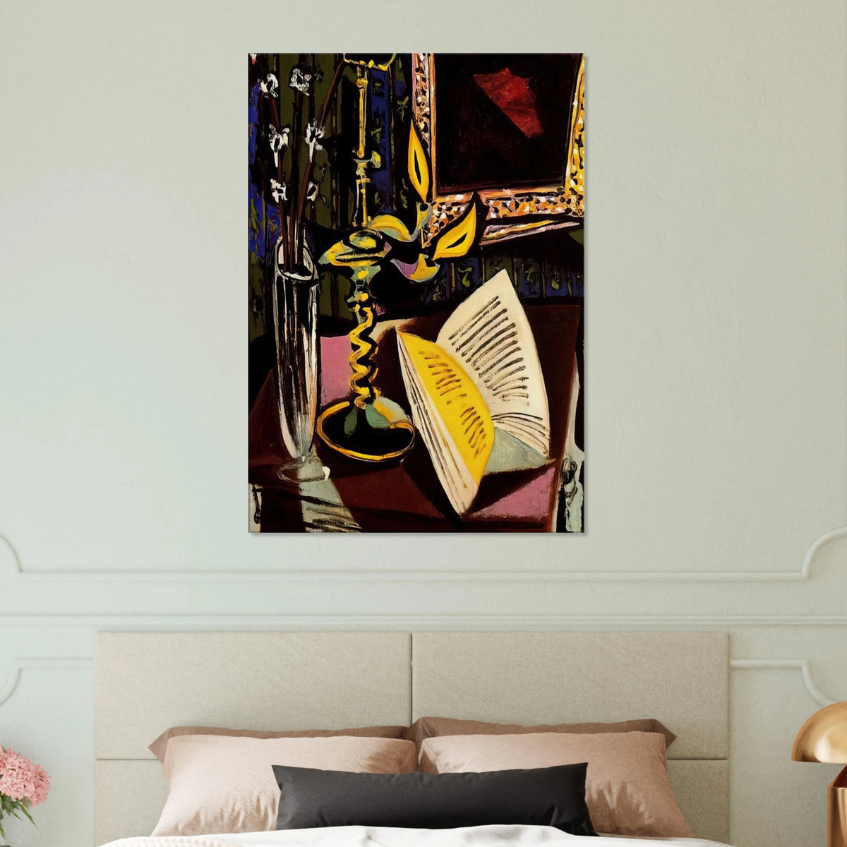 Still life with candlestick - 1937 Canvas | Pablo Picasso Canvas | Pablo Picasso Shop