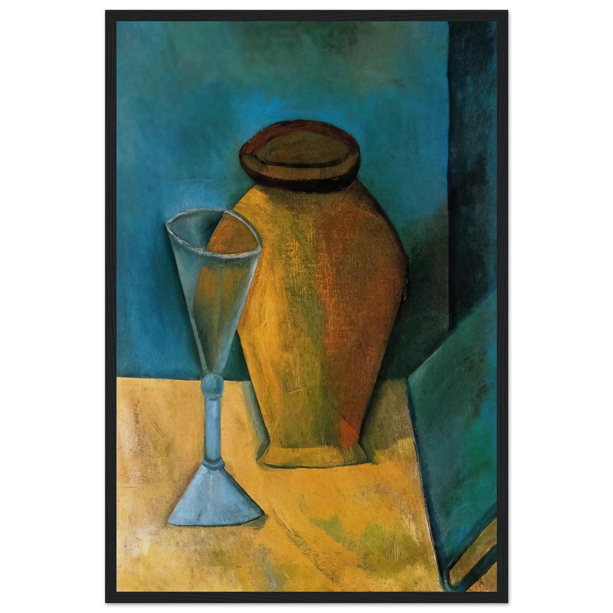 Pot, Glass and Book - 1908 Framed Poster | Pablo Picasso Framed Prints Wall Art | Pablo Picasso Shop