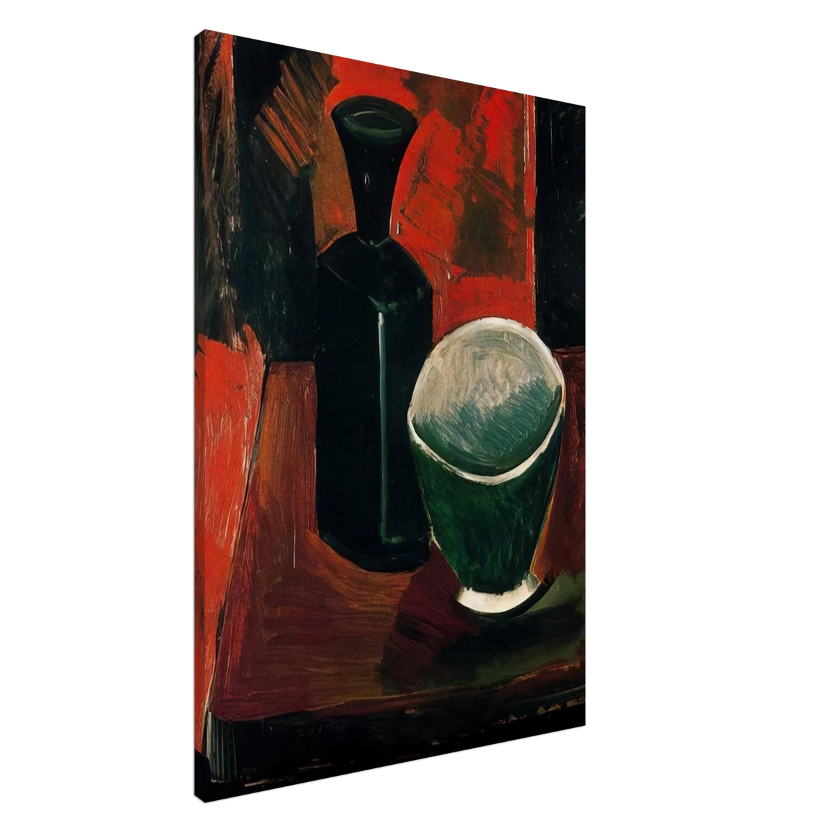 Green Pan and Black Bottle - 1908 Canvas | Pablo Picasso Canvas | Pablo Picasso Shop