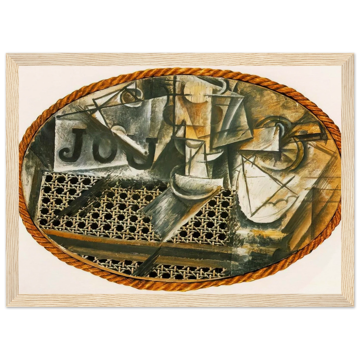 Still Life with Caned Chair Framed Poster | Pablo Picasso Framed Prints Wall Art | Pablo Picasso Shop