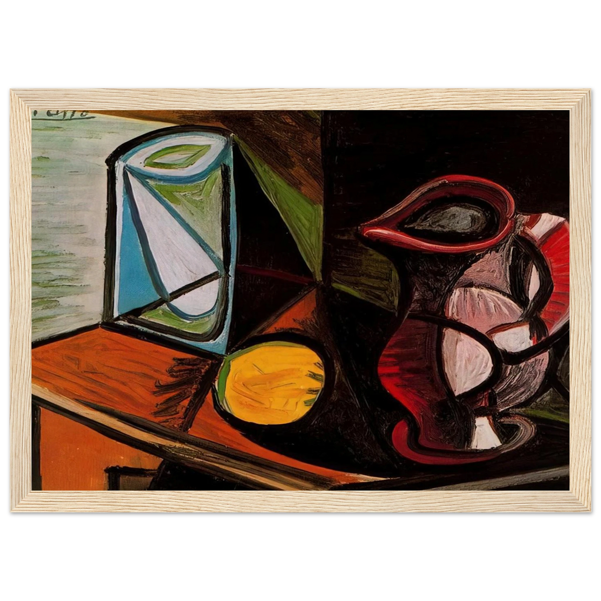 Glass and pitcher Framed Poster | Pablo Picasso Framed Prints Wall Art | Pablo Picasso Shop