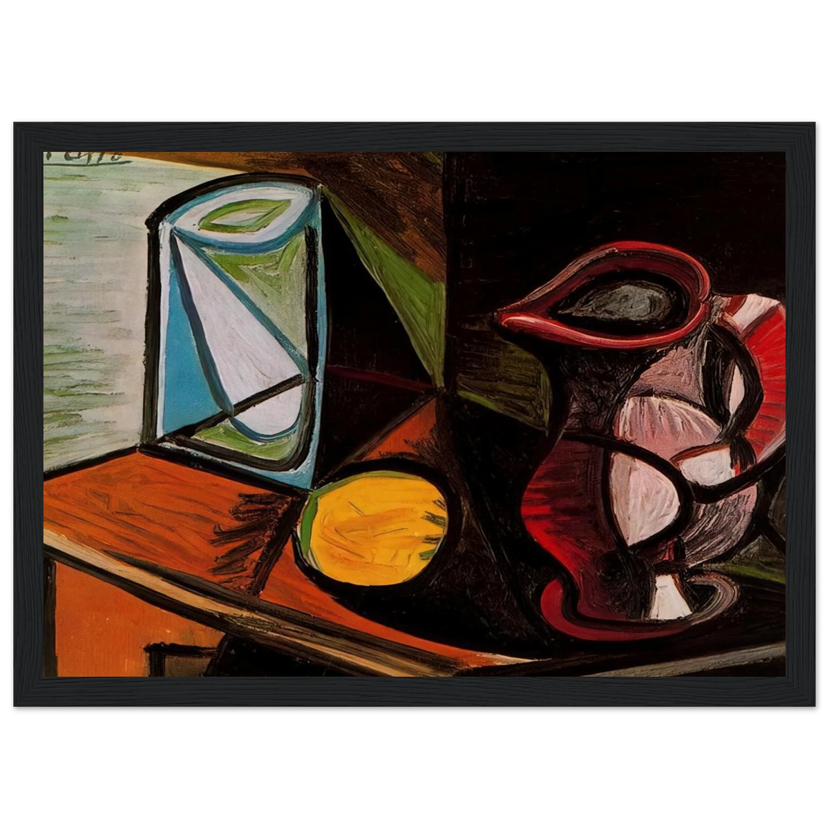 Glass and pitcher Framed Poster | Pablo Picasso Framed Prints Wall Art | Pablo Picasso Shop