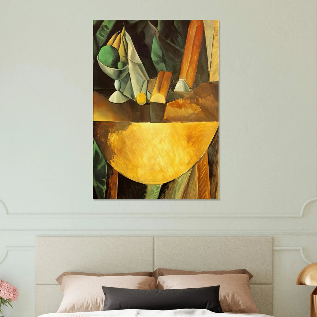 Bread and dish with fruits on the table Canvas | Pablo Picasso Canvas | Pablo Picasso Shop
