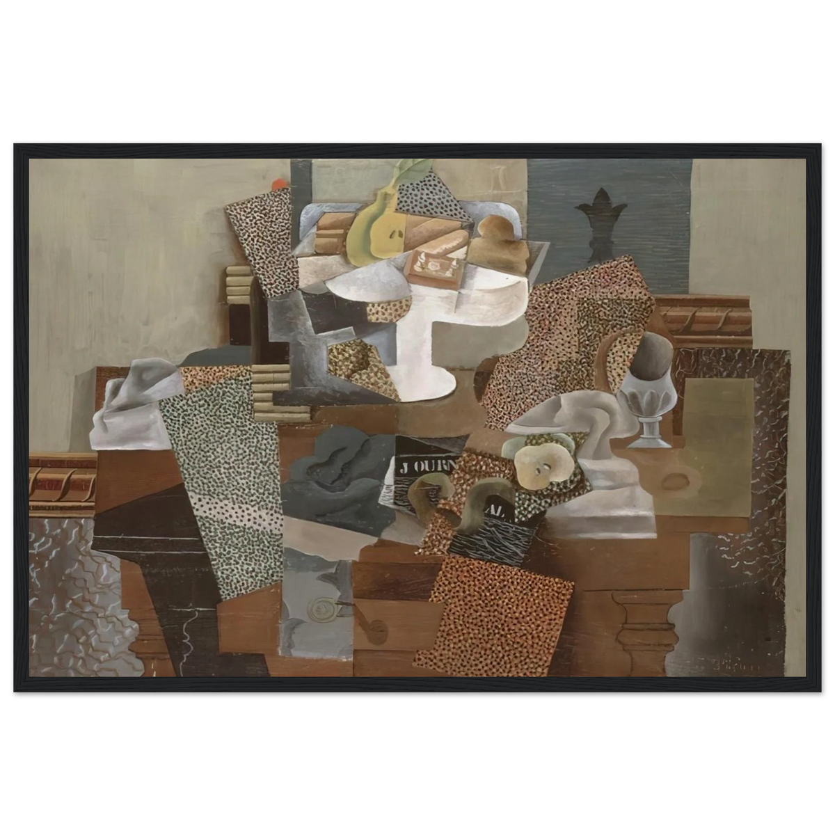 Still Life with Compote and Glass - 1914 Framed Poster | Pablo Picasso Framed Prints Wall Art | Pablo Picasso Shop