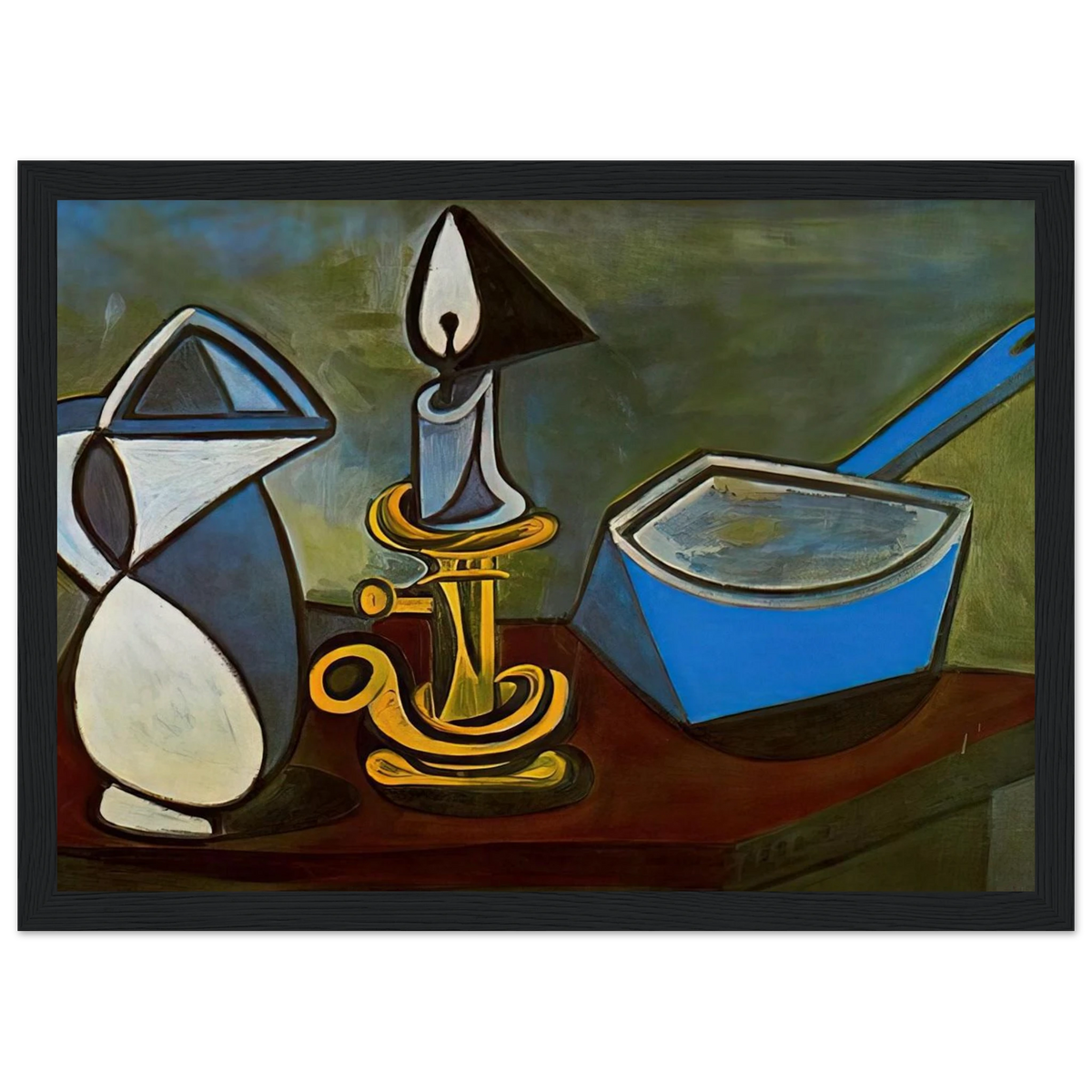 Jug, candle and enamel pan - 1945 Framed Poster | Pablo Picasso Framed Prints Wall Art | Pablo Picasso Shop