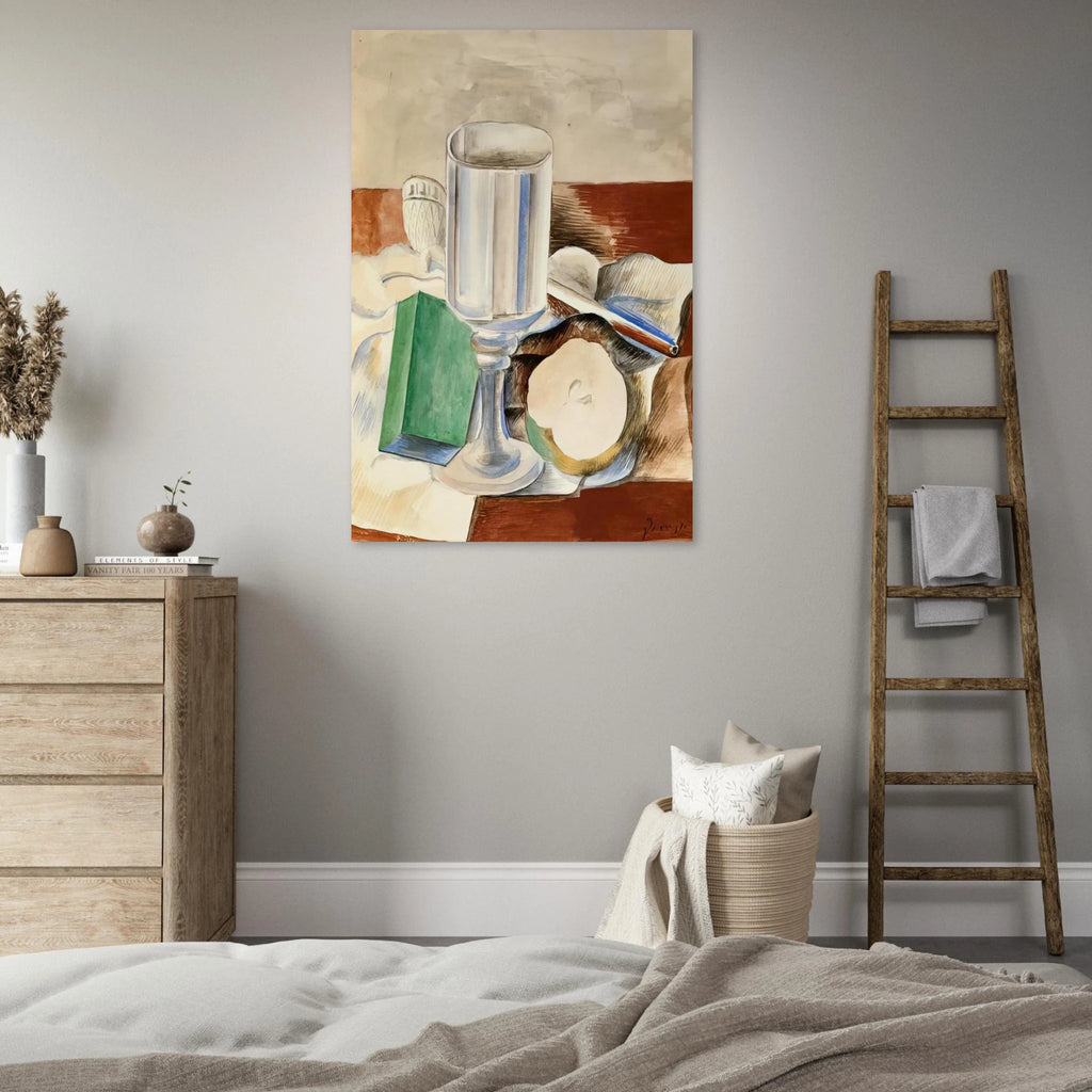 Still life with a Glass and an Apple - 1914 Poster | Pablo Picasso Poster | Pablo Picasso Shop
