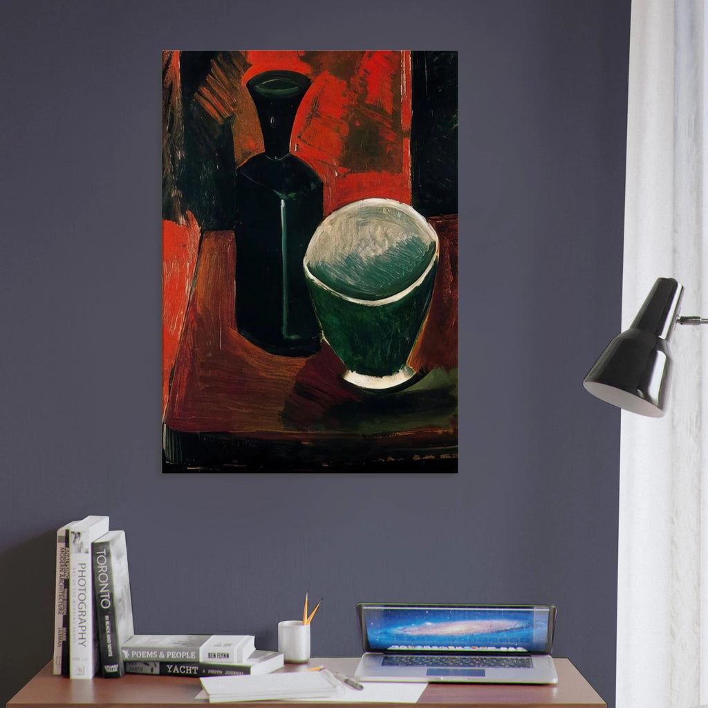 Green Pan and Black Bottle - 1908 Canvas | Pablo Picasso Canvas | Pablo Picasso Shop