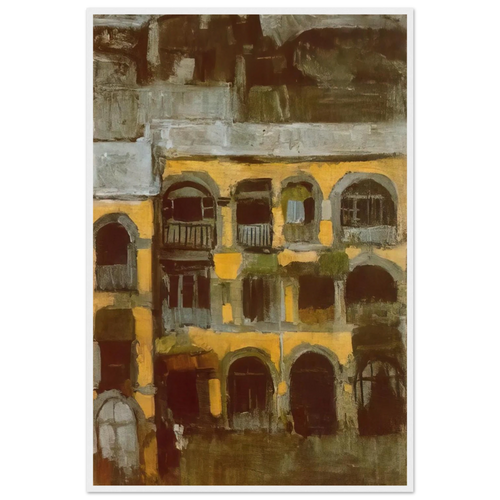 A blue house Framed Poster | Pablo Picasso Framed Prints Wall Art | Pablo Picasso Shop