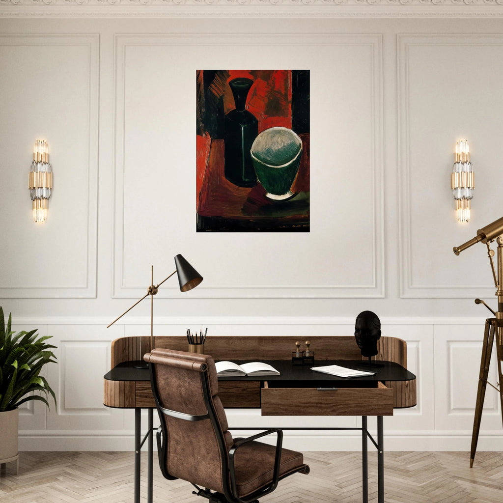 Green Pan and Black Bottle - 1908 Canvas | Pablo Picasso Canvas | Pablo Picasso Shop