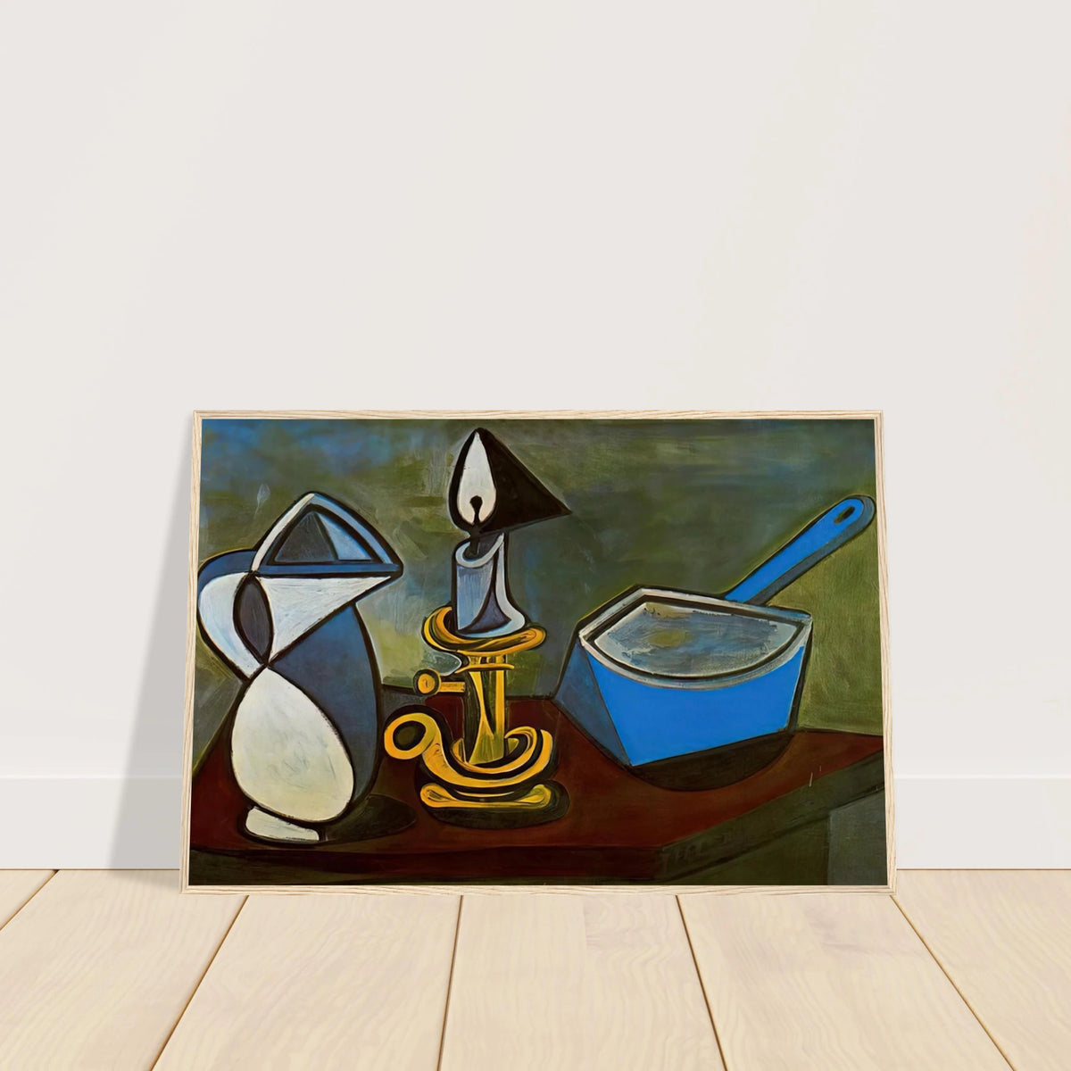 Jug, candle and enamel pan - 1945 Framed Poster | Pablo Picasso Framed Prints Wall Art | Pablo Picasso Shop