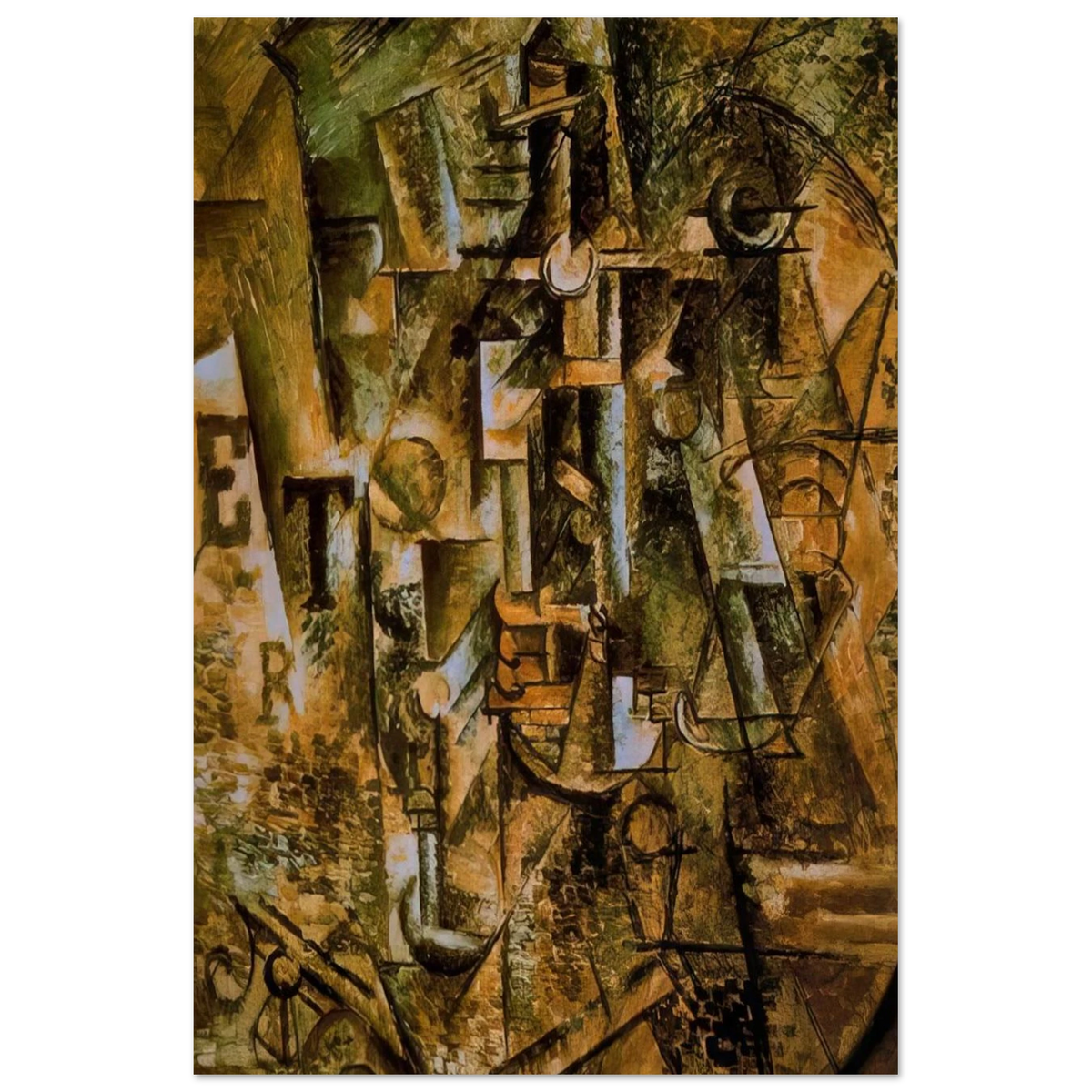 Still life with bottle of rum - 1911 Poster | Pablo Picasso Poster | Pablo Picasso Shop