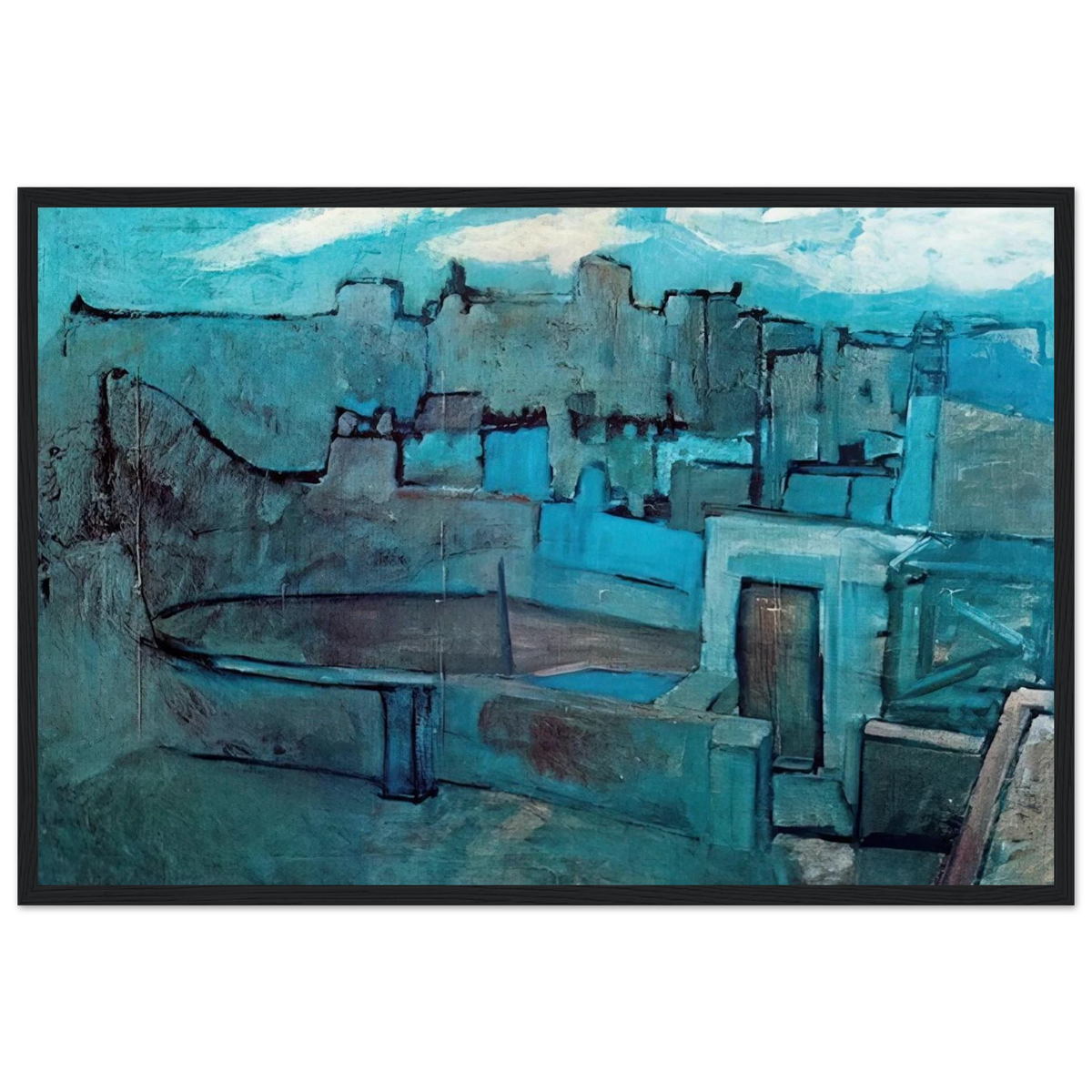 The roofs of Barcelona Framed Poster | Pablo Picasso Framed Prints Wall Art | Pablo Picasso Shop