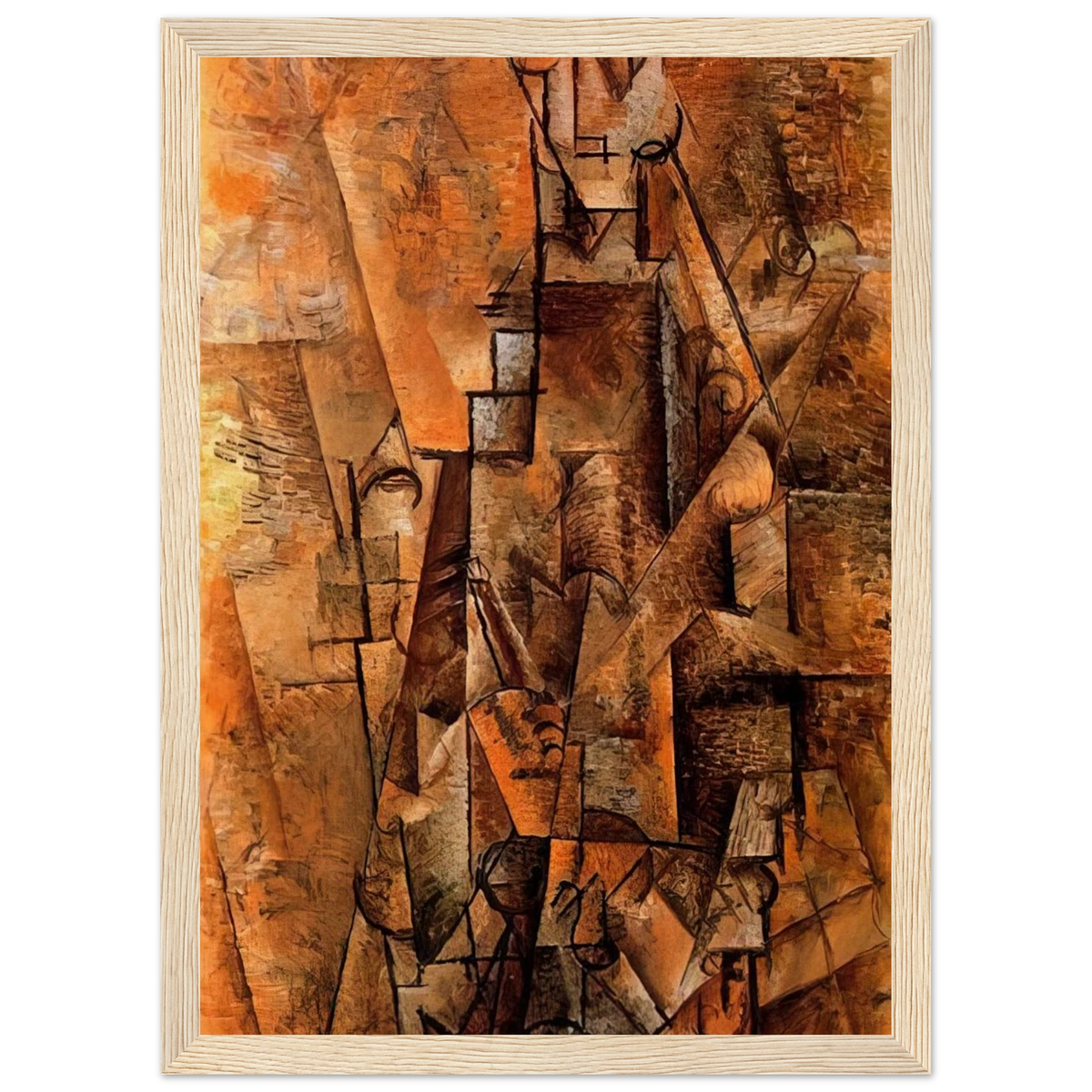 Clarinetist - 1911 Framed Poster | Pablo Picasso Framed Prints Wall Art | Pablo Picasso Shop