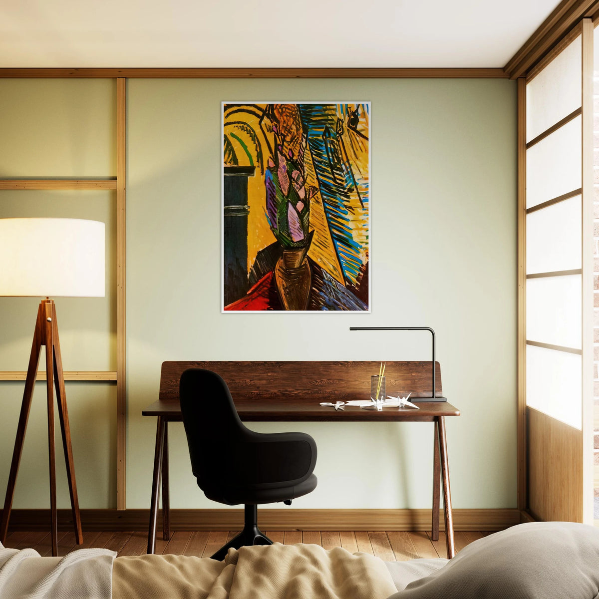 Flowers on the table Framed Poster | Pablo Picasso Framed Prints Wall Art | Pablo Picasso Shop