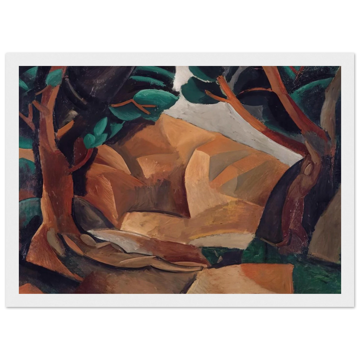 Paysage aux deux figures - 1908  France Framed Poster | Pablo Picasso Framed Prints Wall Art | Pablo Picasso Shop