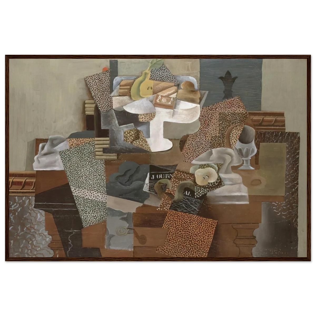 Still Life with Compote and Glass - 1914 Framed Poster | Pablo Picasso Framed Prints Wall Art | Pablo Picasso Shop