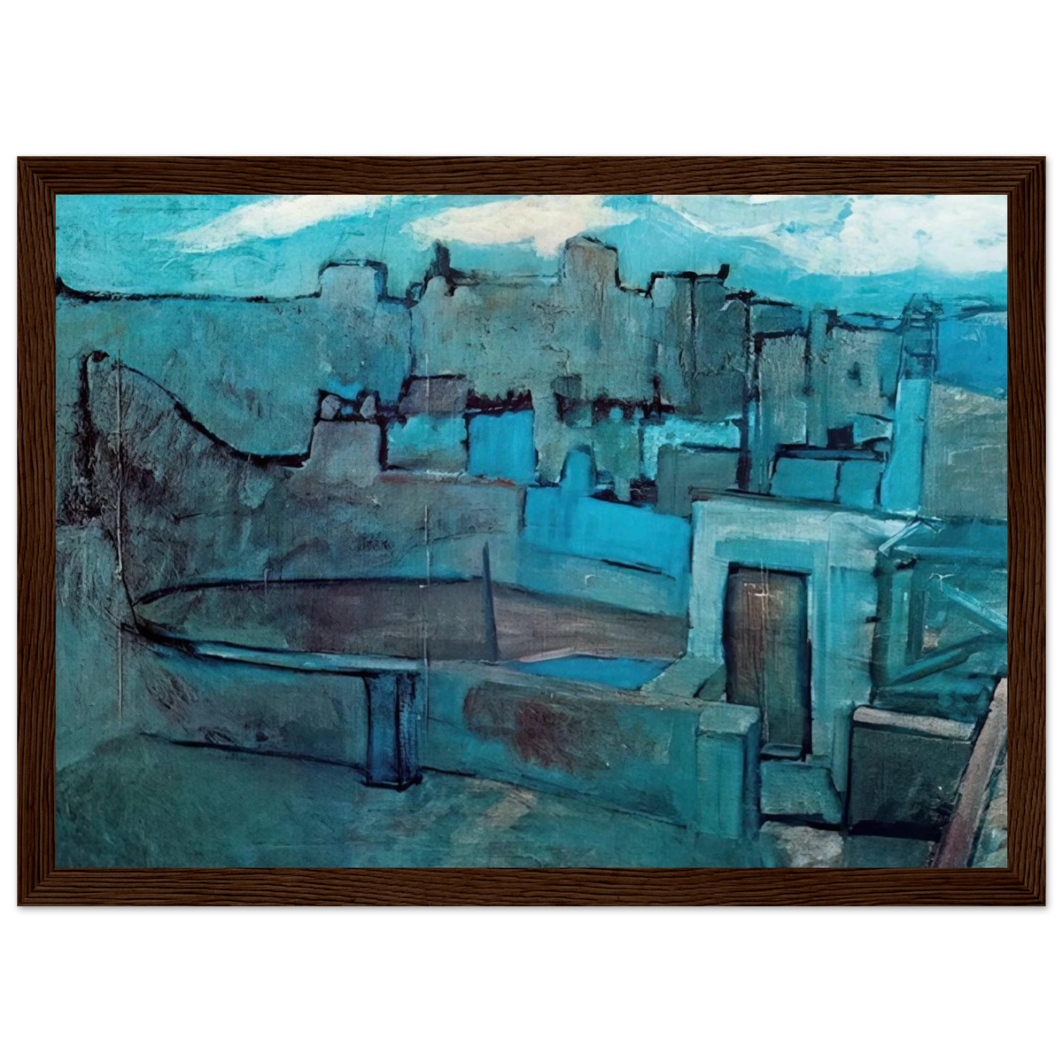 The roofs of Barcelona Framed Poster | Pablo Picasso Framed Prints Wall Art | Pablo Picasso Shop