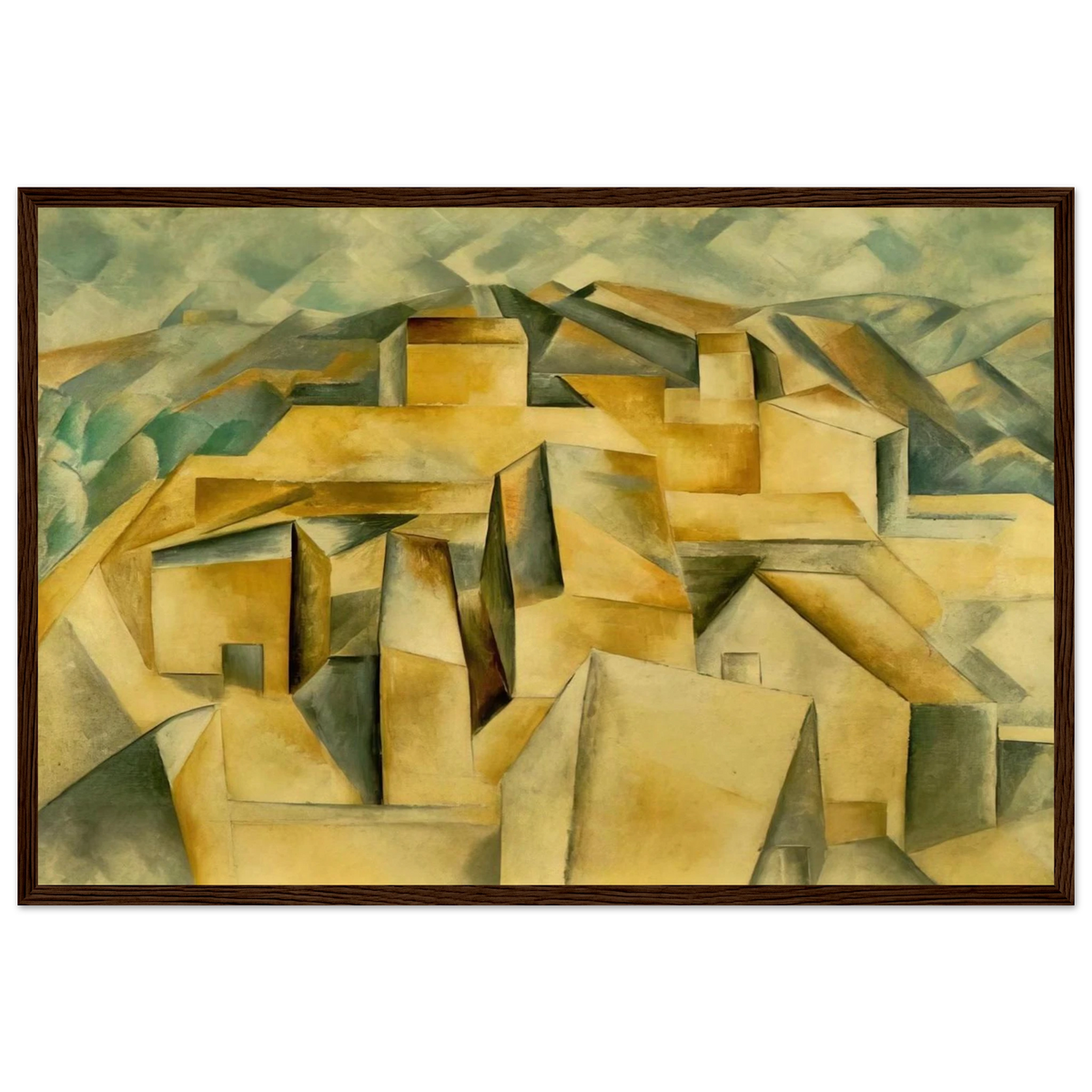 Houses on the hill Framed Poster | Pablo Picasso Framed Prints Wall Art | Pablo Picasso Shop