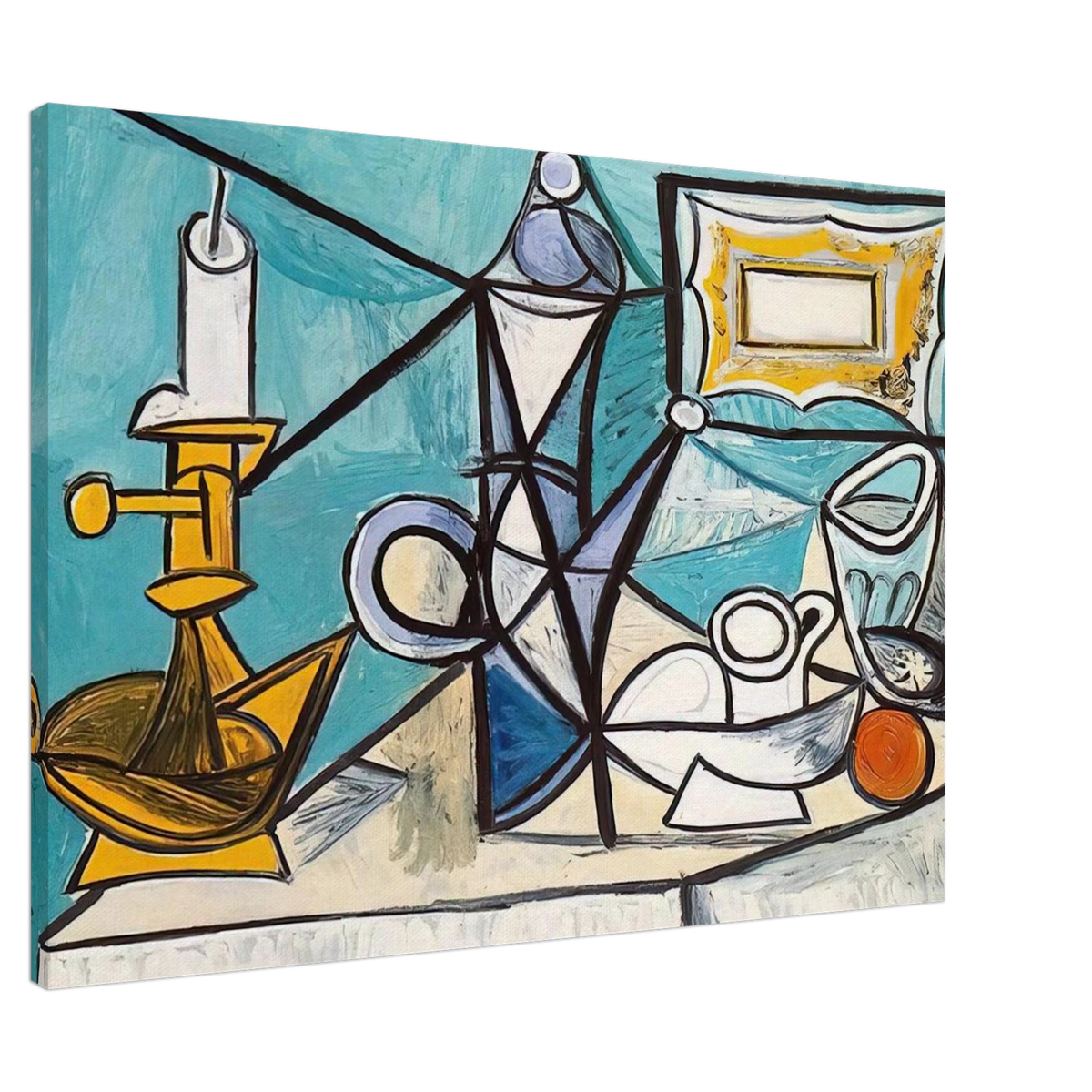 Still life with lamp - 1944 Canvas | Pablo Picasso Canvas | Pablo Picasso Shop