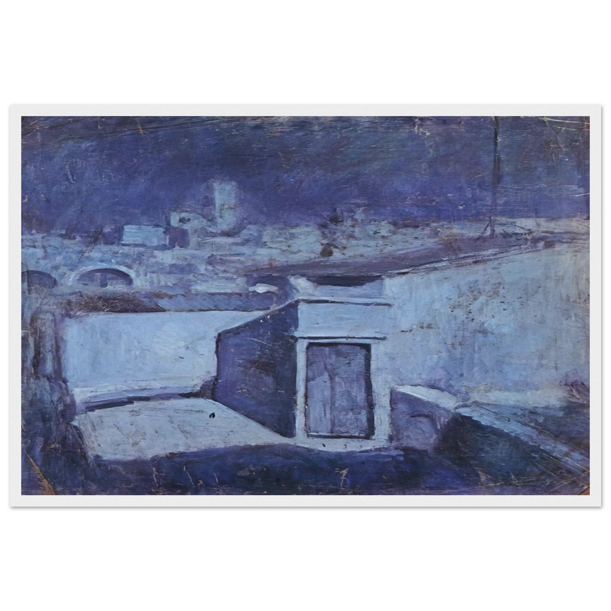 The roofs of Barcelona in the moonlight Framed Poster | Pablo Picasso Framed Prints Wall Art | Pablo Picasso Shop