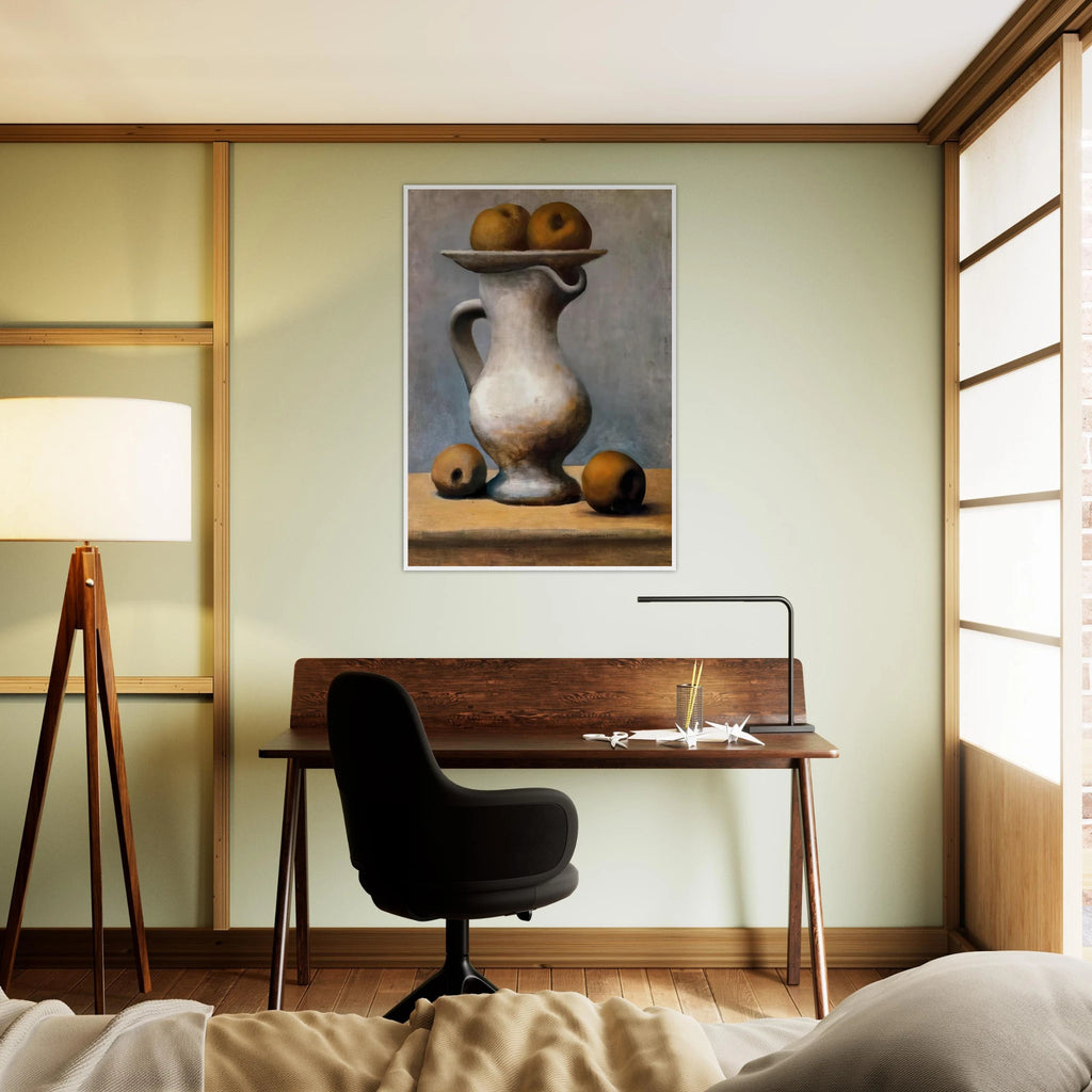 Still life with pitcher and apples Framed Poster | Pablo Picasso Framed Prints Wall Art | Pablo Picasso Shop