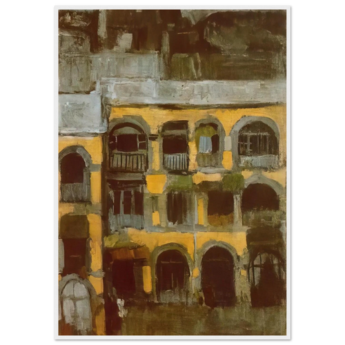 A blue house Framed Poster | Pablo Picasso Framed Prints Wall Art | Pablo Picasso Shop