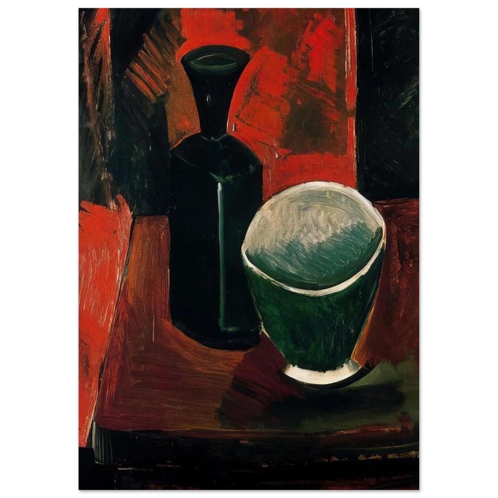 Green Pan and Black Bottle - 1908 Poster | Pablo Picasso Poster | Pablo Picasso Shop