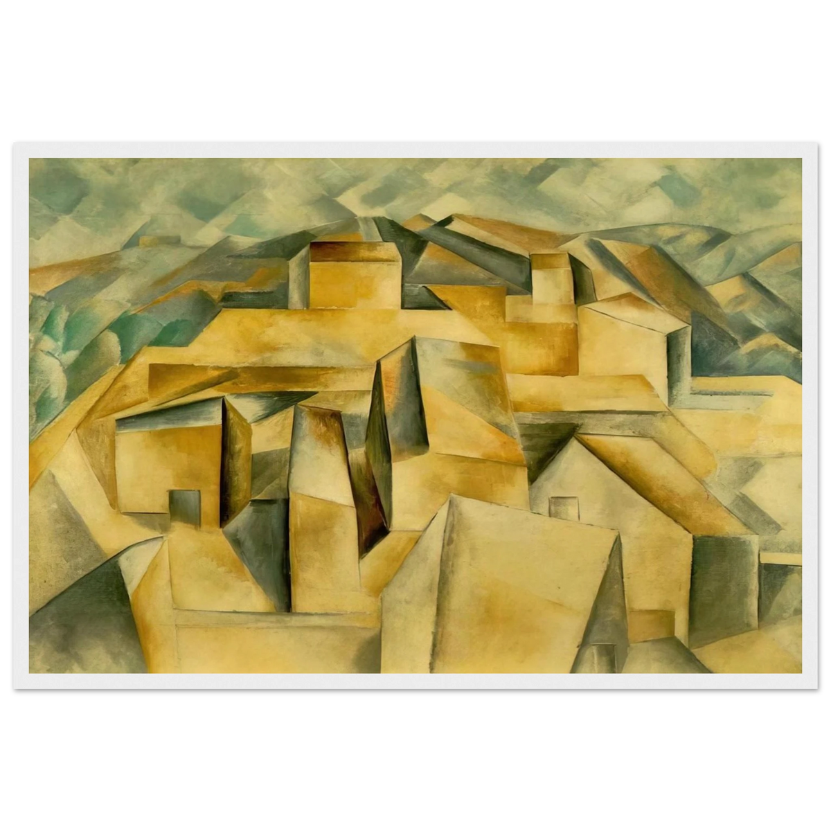 Houses on the hill Framed Poster | Pablo Picasso Framed Prints Wall Art | Pablo Picasso Shop