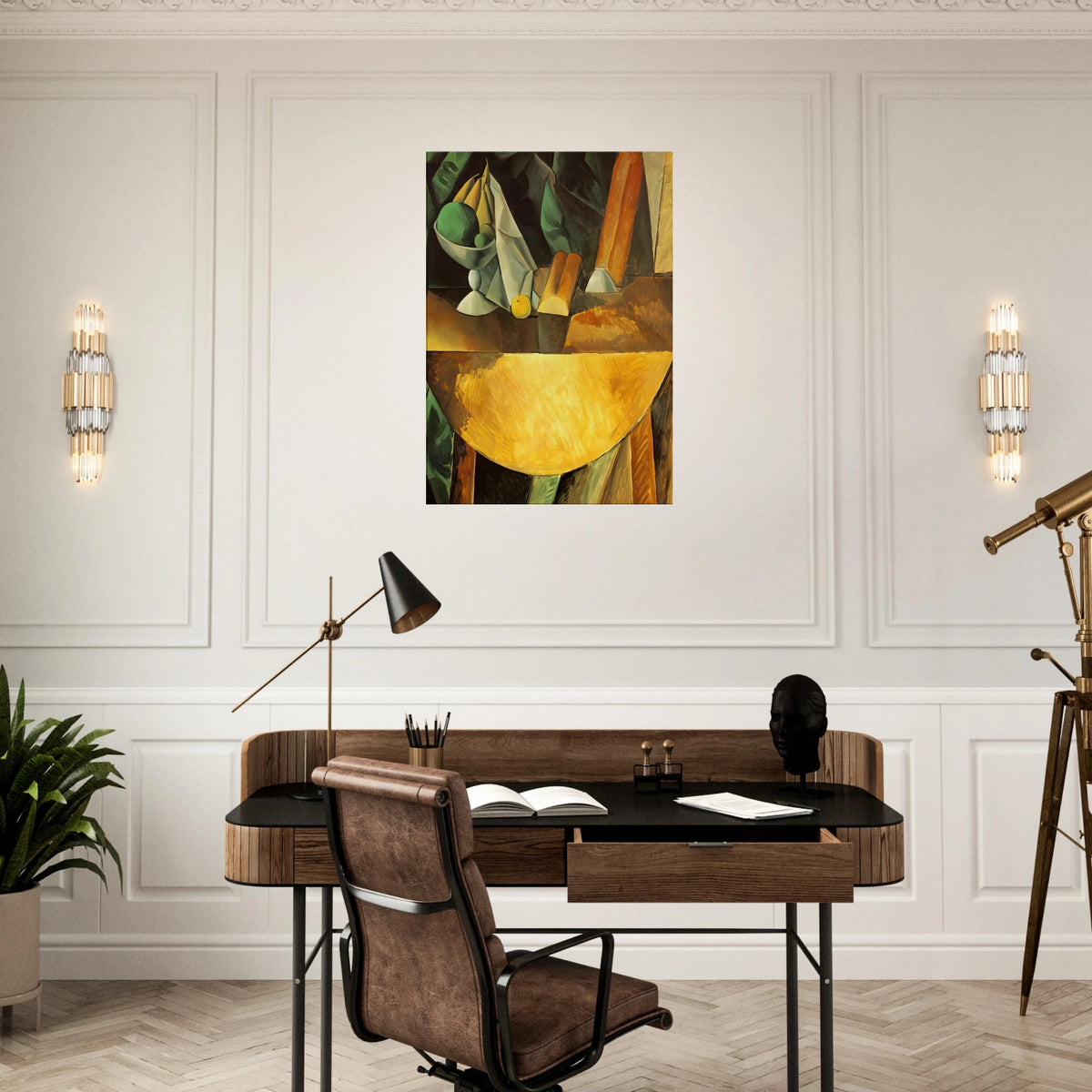 Bread and dish with fruits on the table Canvas | Pablo Picasso Canvas | Pablo Picasso Shop