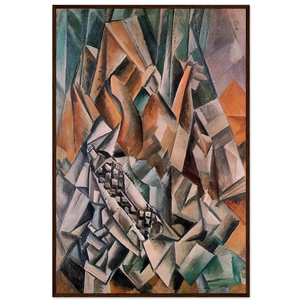 Still life with bottle of Anis del Mono - 1909 Framed Poster | Pablo Picasso Framed Prints Wall Art | Pablo Picasso Shop